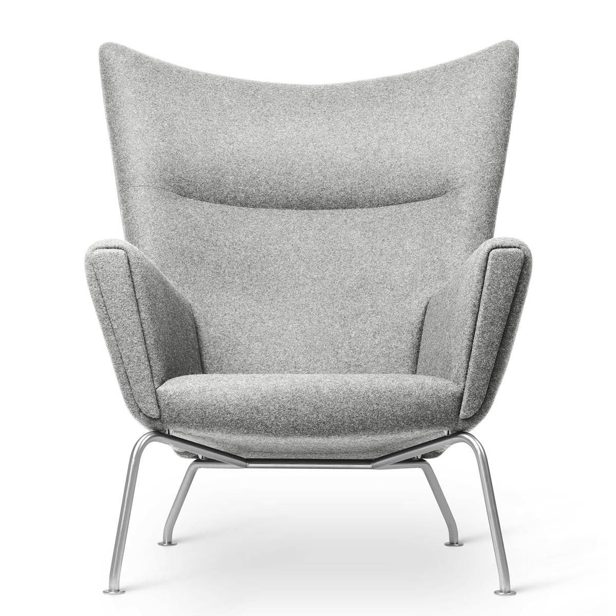 Hans Wegner CH445 Wing Chair & Matching CH466 Footstool Set FJØRN