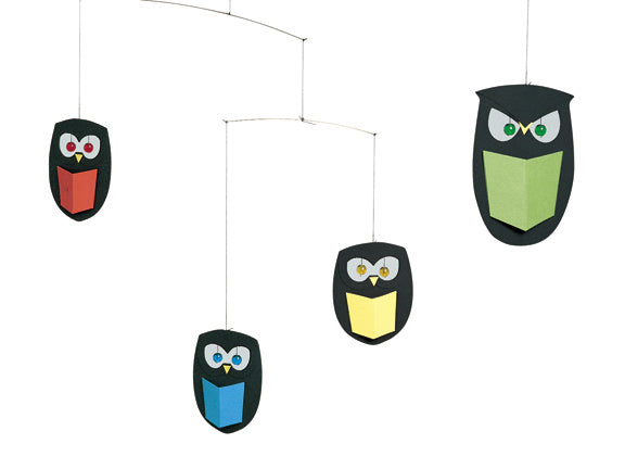 モビール FLENSTED mobiles Wiset Owls 051 Flensted F051 The Wisest Owls - Móvil, Acero, Multicolor, 43 X 45