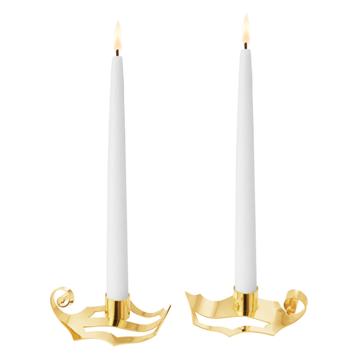 Georg Jensen 2026 Christmas Taper Candle Holder, Set of Two - 18kt