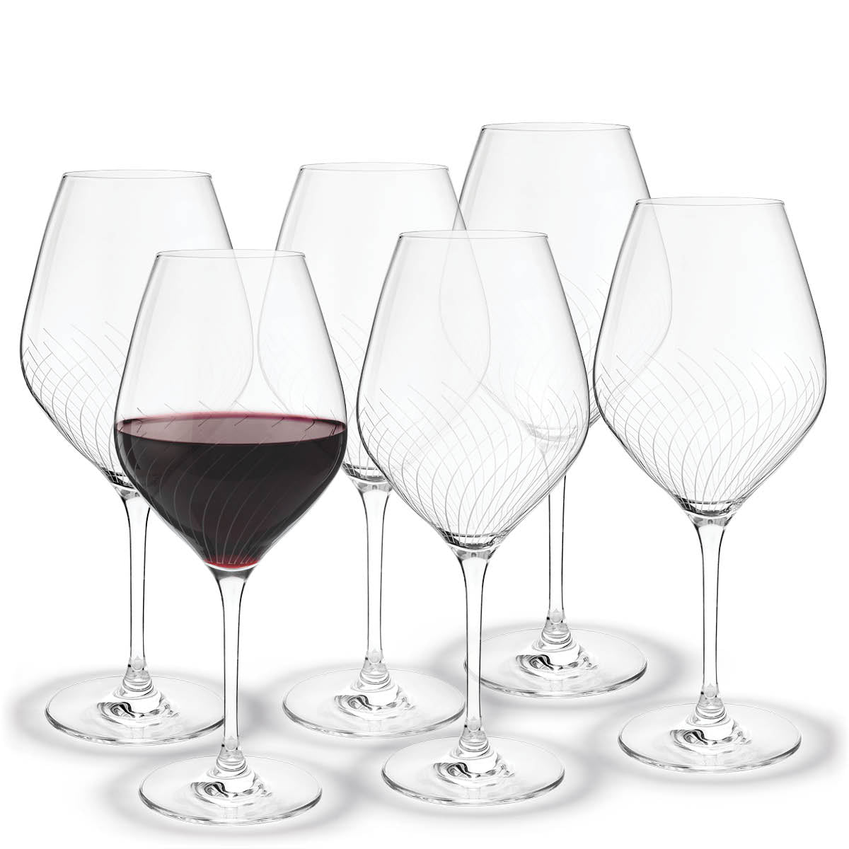 Holmegaard Cabernet Wine Glasses, Set of 6, Glass