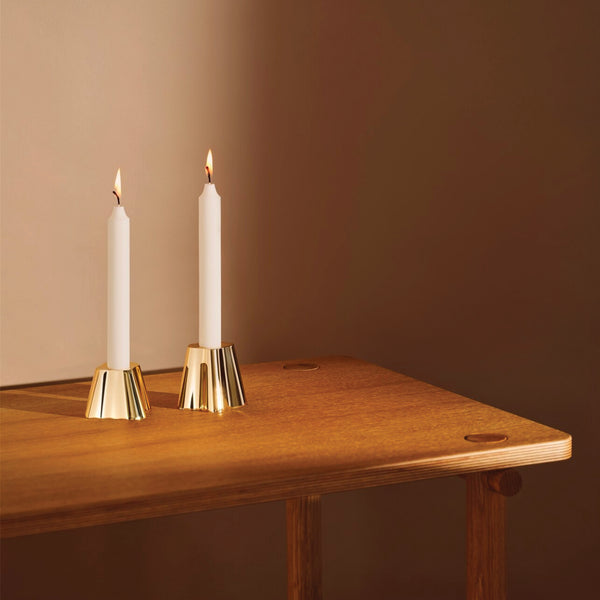 Alvar Aalto Candleholder, Brass - Two Size Variants – FJØRN