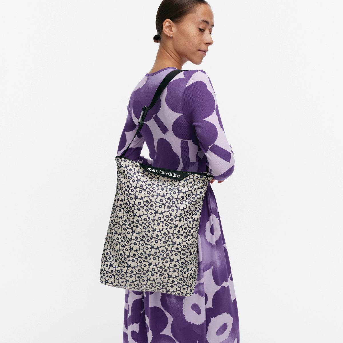 マリメッコUnikko Neat Crossbody shoulder bag Unikko Neat Crossbody Shopping Shoulder Bag, 2 Sizes - 4