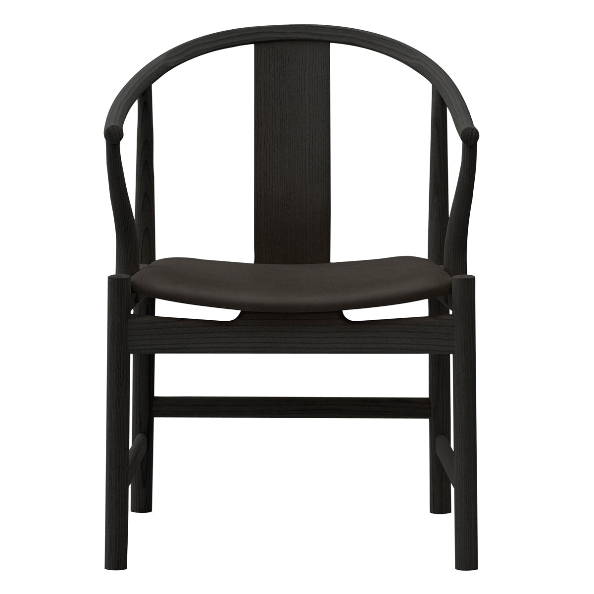 Hans Wegner PP56 Chinese Chair, Oak Oil, Indian Red Leather Seat