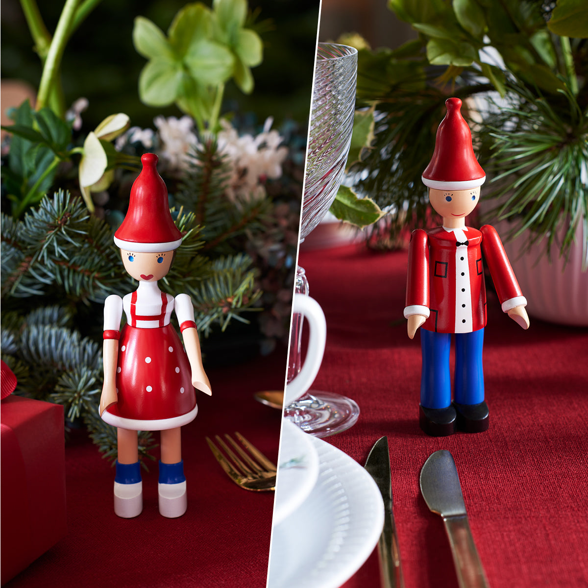 Christmas Ole and Lise, Brother & Sister Set by Kay Bojesen
