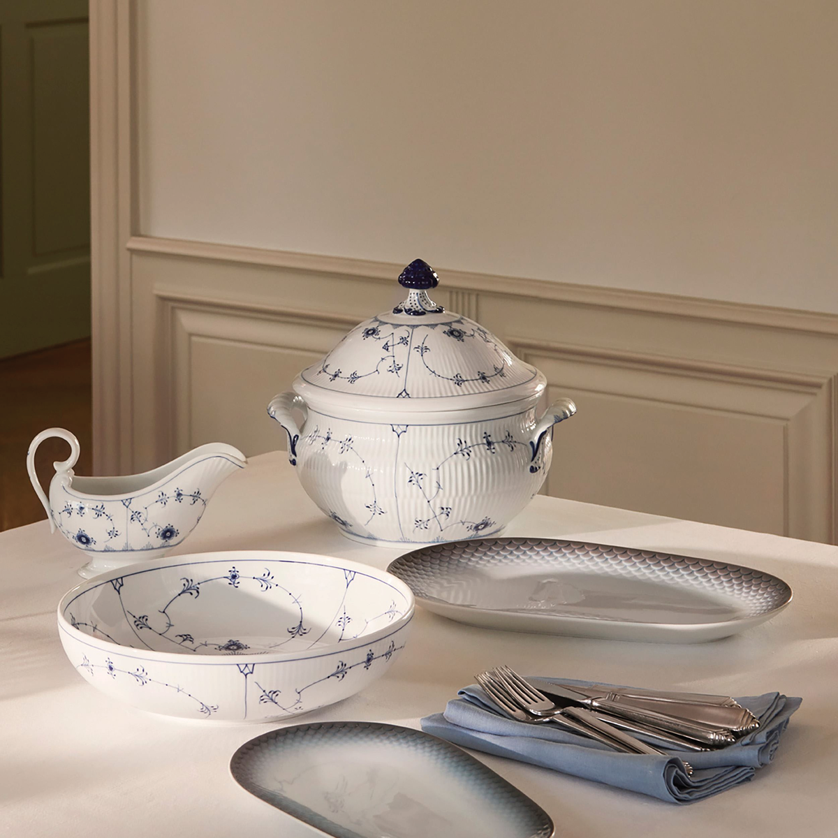 ビンテージ】 Royal Copenhagen Blue Fan ブルーファン プレート