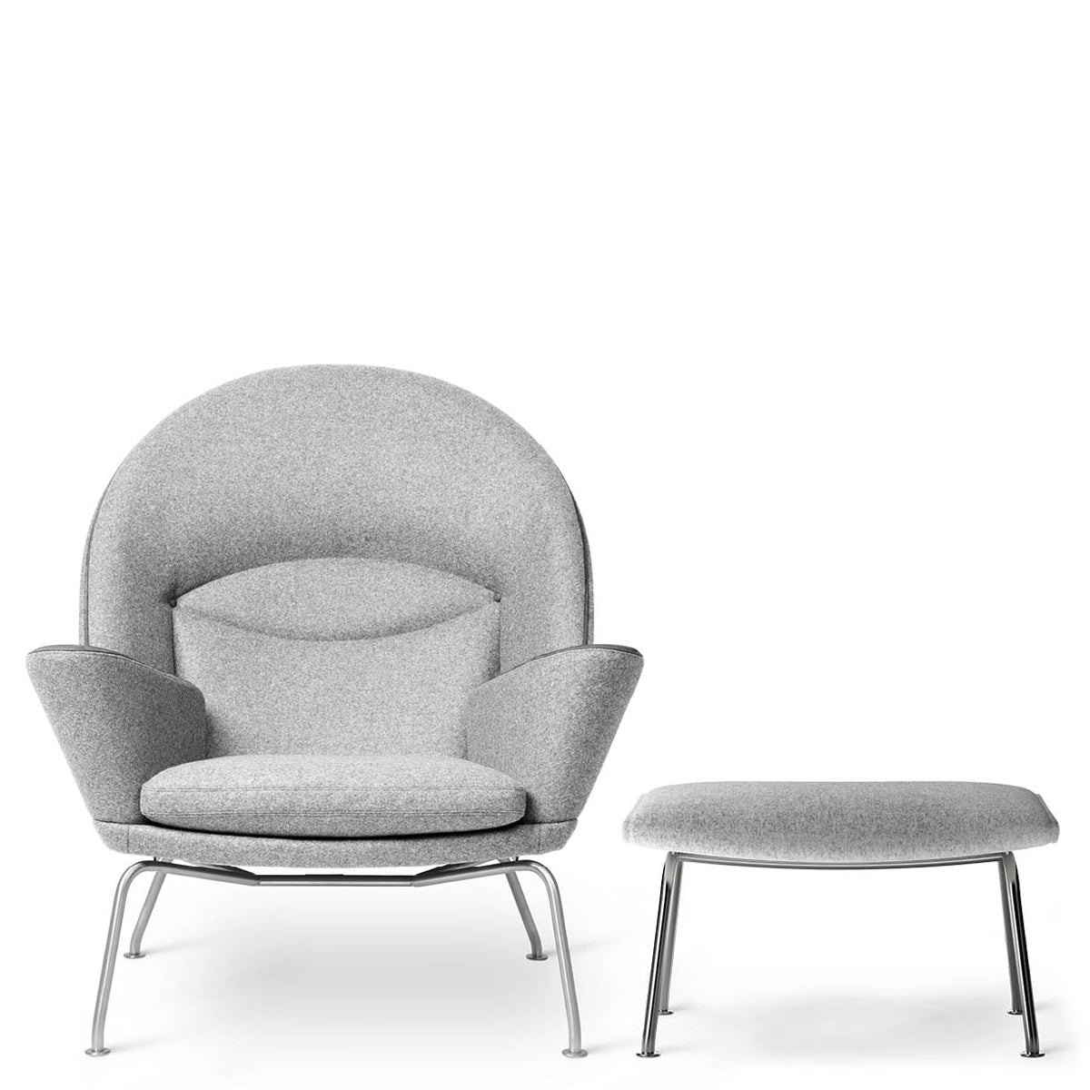 Marine revolution Gøre mit bedste Hans Wegner CH468 Oculus Chair & Matching CH466 Footstool Set – FJØRN  Scandinavian