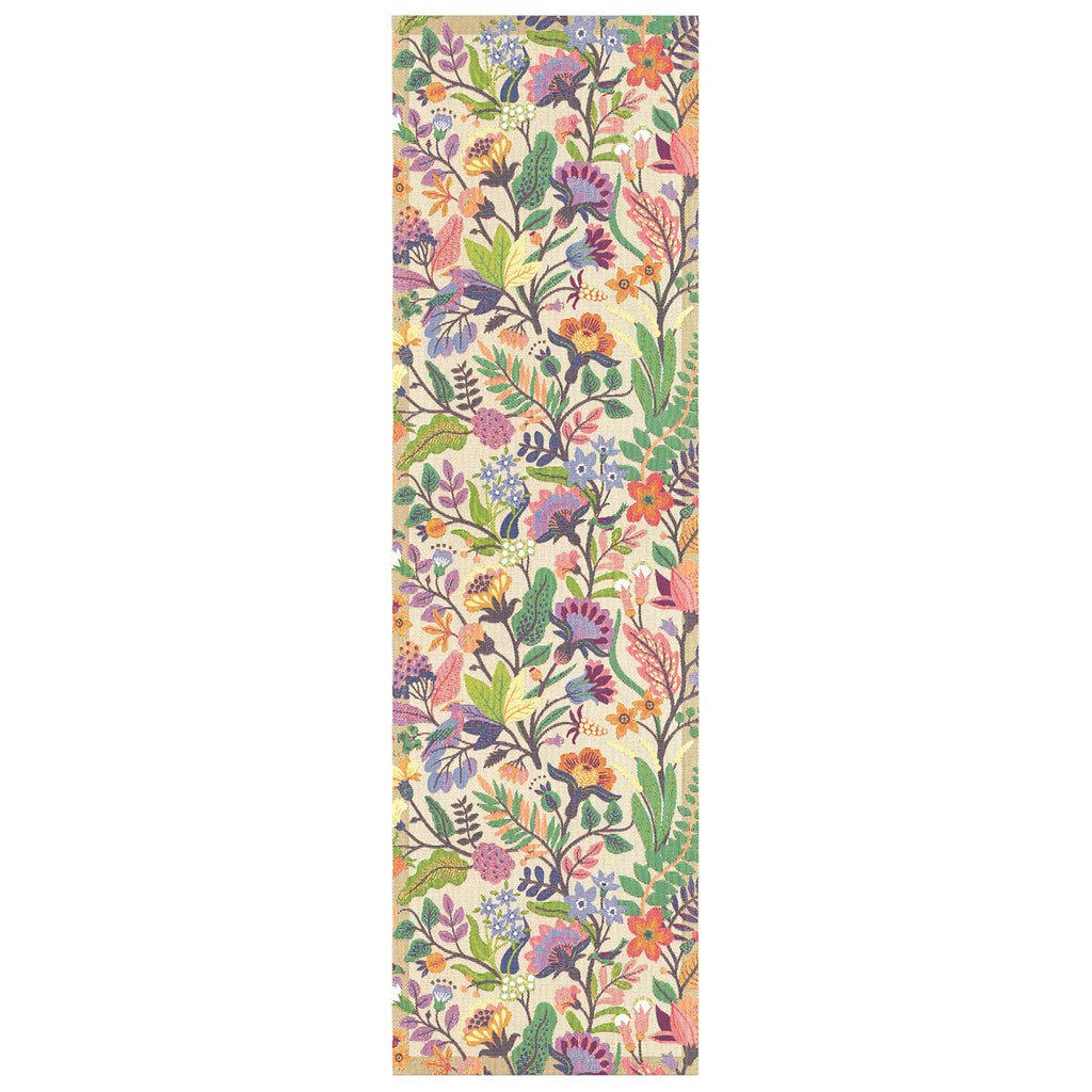 Ekelund Weavers Lilies Table Runner - 100% Organic Cotton, 35x120 Cm, Woven In Sweden