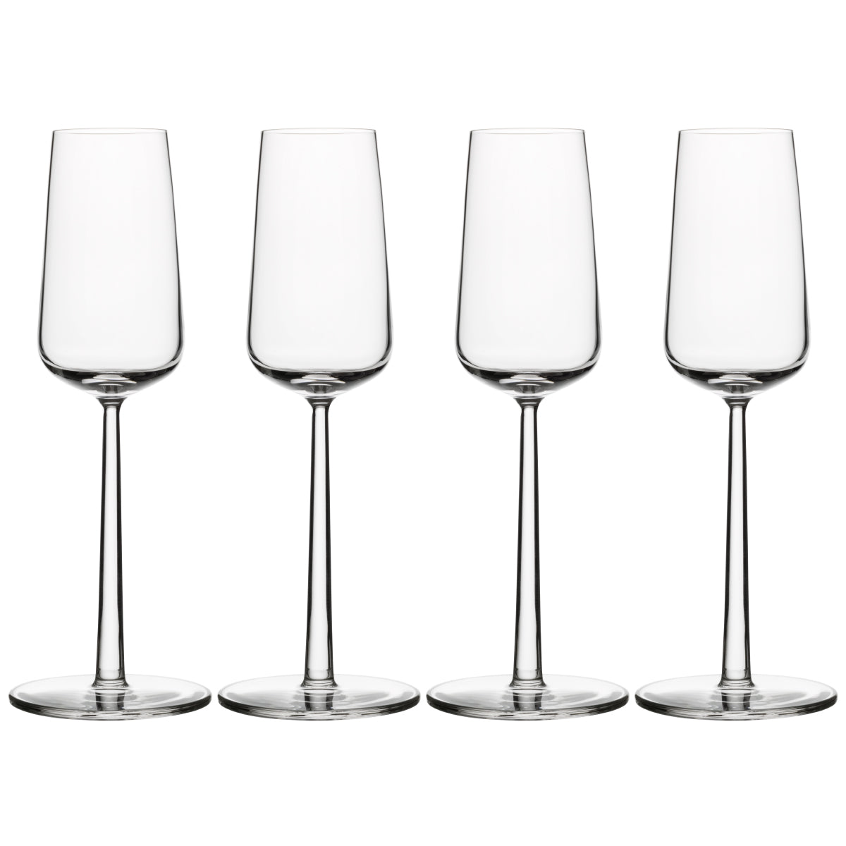 Four-Piece Champagne Flute Set | Glitter White | 12oz