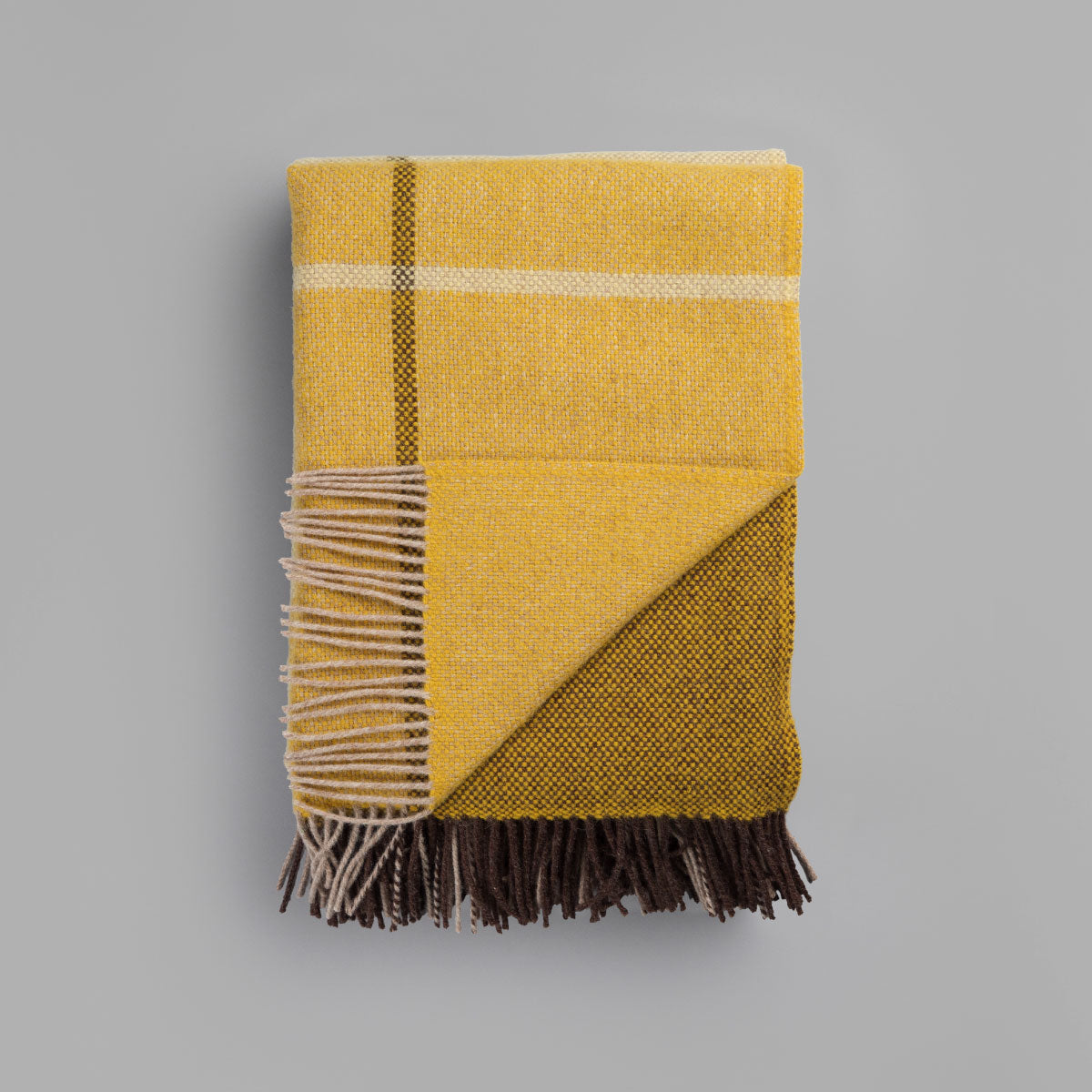 Filos Norwegian Wool Blanket with Fringes, 3 Color Variants