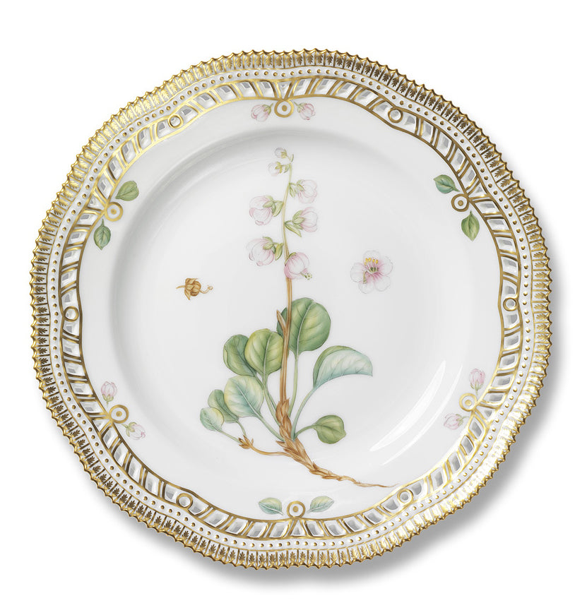 最高峰　  Flora Danica プレート Flora Danica Flora Danica Round Plate with Perforated Border | Gearys