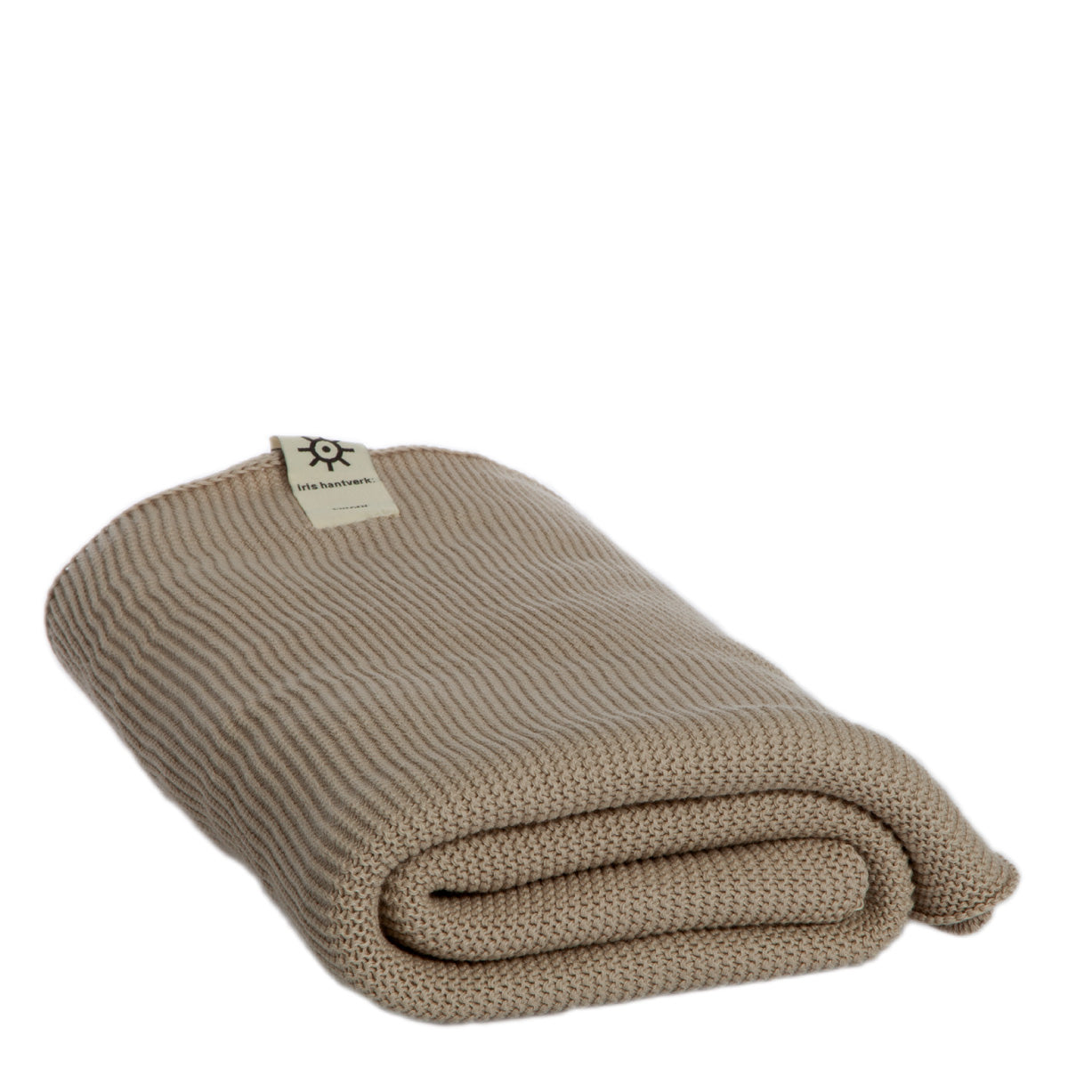 Iris Hantverk Knitted Organic Cotton Bath Towel, Solid, Natural