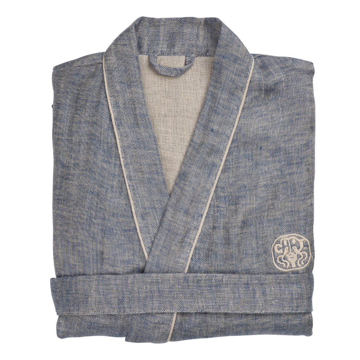 Samtykke bleg prins Linen Kimono Robe, Blue/Sand - L/XL – FJØRN Scandinavian