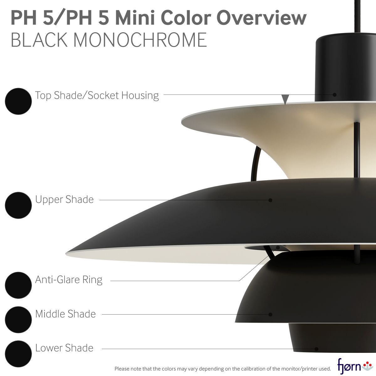 PH 5 Mini Monochrome Pendant light Louis Poulsen