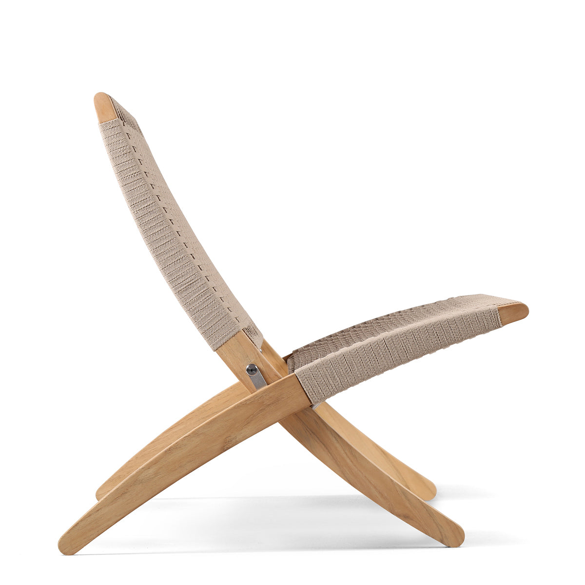 MG501T Teak, Outdoor Scandinavian Charcoal Rope Cuba FJØRN Flat-Weave – Chair,